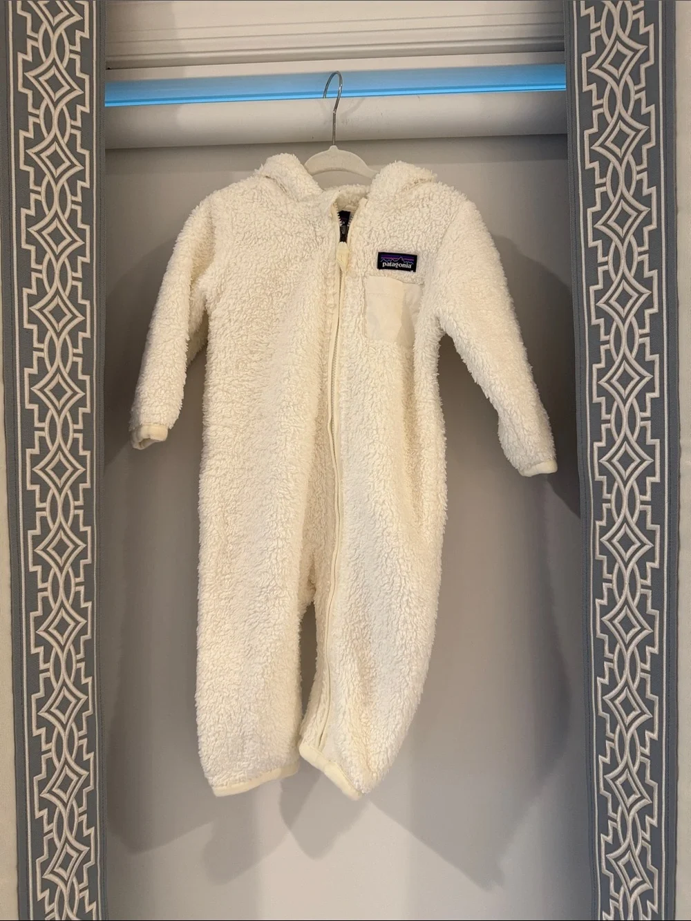 Patagonia Kids Cream Sherpa Hooded One-Piece